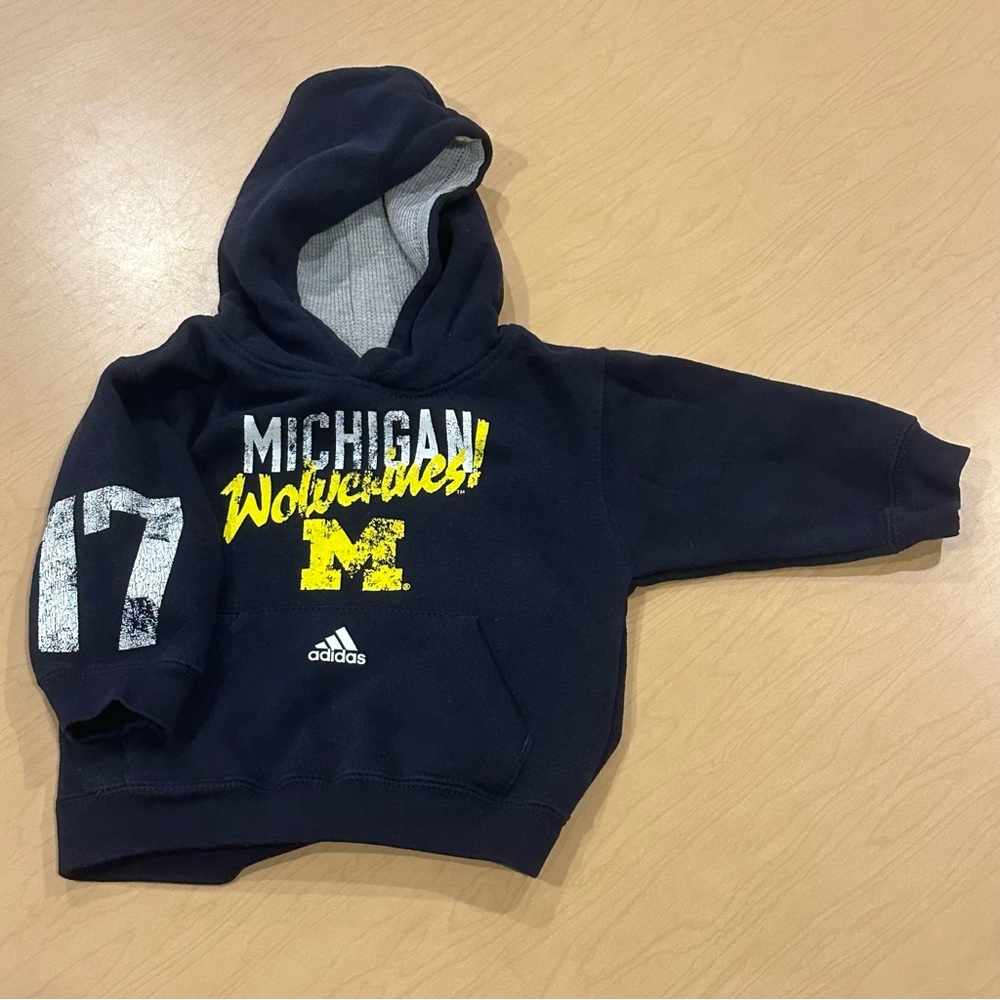 adidas Michigan Wolverines Toddler Hooded Sweatshirt